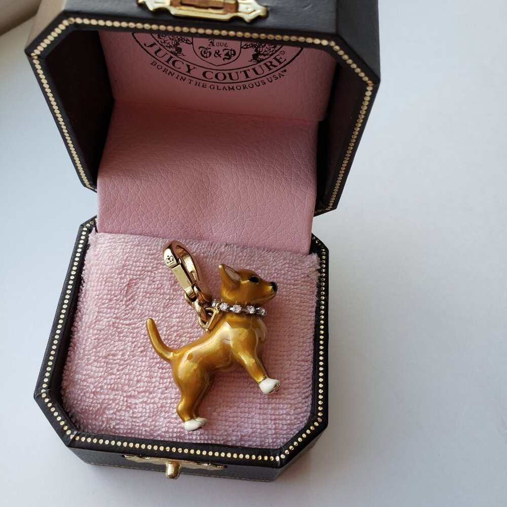 Vintage Juicy Couture Cute chihuahua dog Charm.